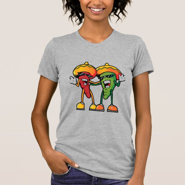 Tecknade varma peppar t shirt (Framsida)