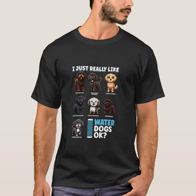 Tecknade vattenhundar t shirt (Framsida)