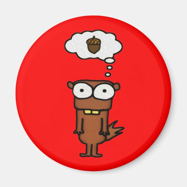 Tecknadekorre Magnet (Framsidan)