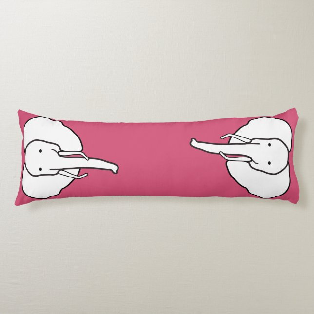 Tecknadelefanttrycket kudder kroppskudde (Framsidan)