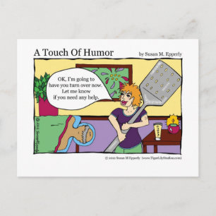 tecknaden "A Touch of Humor" Spatula Massage Thera Vykort