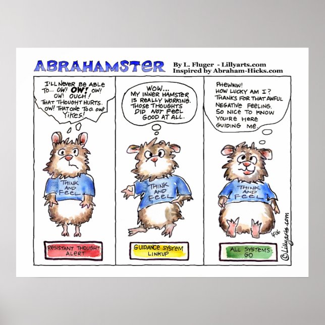 Tecknaden Abrahamster 3 Panel Poster Skriv ut (Framsidan)