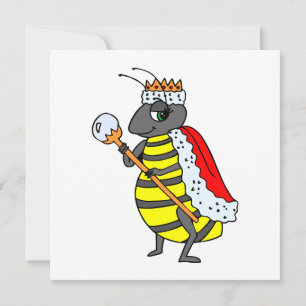 Tecknaden Adress Queen Bee Inbjudningar