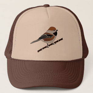 Tecknaden Adsible Boreal Chickadee Bird Keps