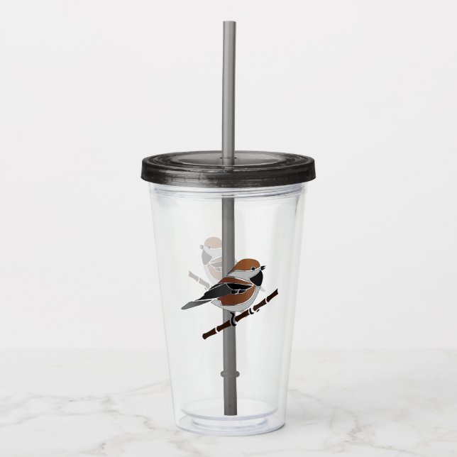 Tecknaden Adsible Boreal Chickadee Bird Take Away Mugg (Framsida)
