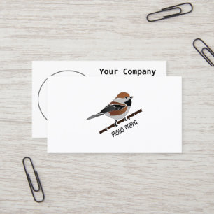 Tecknaden Adsible Boreal Chickadee Bird Visitkort
