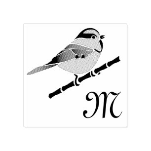 Tecknaden Adsible Carolina Chickadee Stämpel