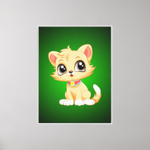 Tecknaden Adsible Cat Canvastryck