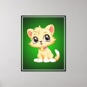 Tecknaden Adsible Cat Canvastryck