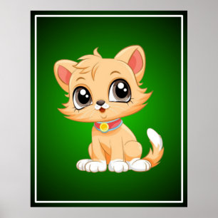 Tecknaden Adsible Cat Poster