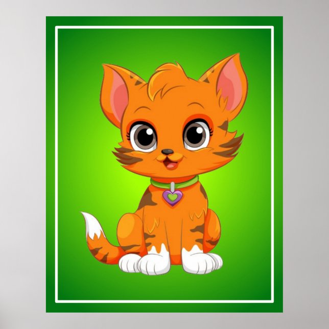 Tecknaden Adsible Cat Poster (Framsidan)