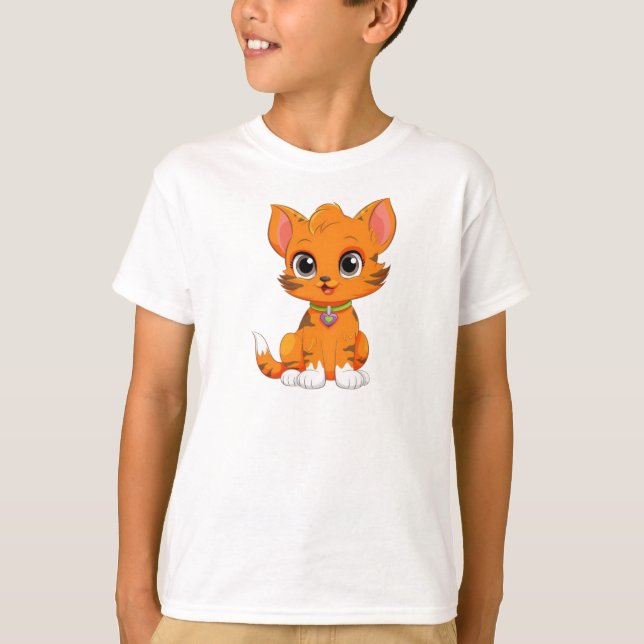 Tecknaden Adsible Cat T Shirt (Framsida)