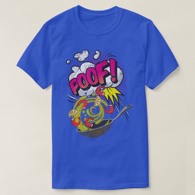 Tecknaden Aesthetic Wok Culinary T Shirt (Design framsida)