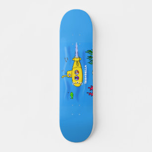 tecknaden av ubåten lycklig mini skateboard bräda 18,5 cm
