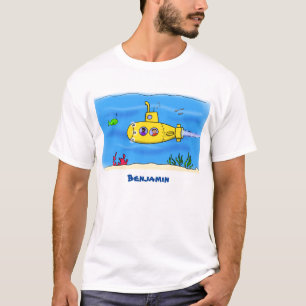 tecknaden av ubåten lycklig t shirt
