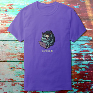 Tecknaden Bärbar dator i Troll med uppspelning T Shirt