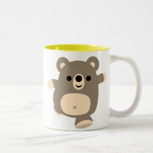 Tecknaden Bear Mugg i Cute Running