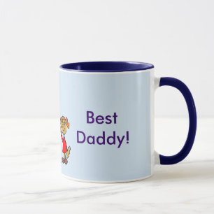 Tecknaden Best pappa Fars dag Far Daughn Mugg