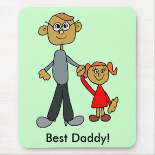 Tecknaden Best pappa Fars dag Far Daughn Musmatta