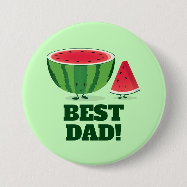 Tecknaden Best Pappa Watermelon Fruit Food Knapp (Framsida)