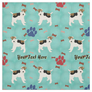 Tecknaden binder foxterrier tyg