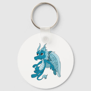 Tecknaden Blue Dragon Nyckelring