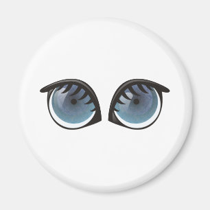 Tecknaden Blue Ögon Magnet