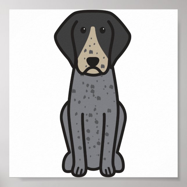 Tecknaden Bluetick Coonhound Hund Poster (Framsidan)