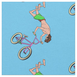 Tecknaden BMX Bike Rider Tyg