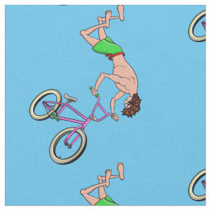 Tecknaden BMX Bike Rider Tyg