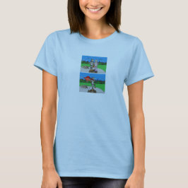 Tecknaden Början/Robot Kvinnor i T-Shirt