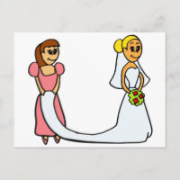 Tecknaden Bride och Maid of honor