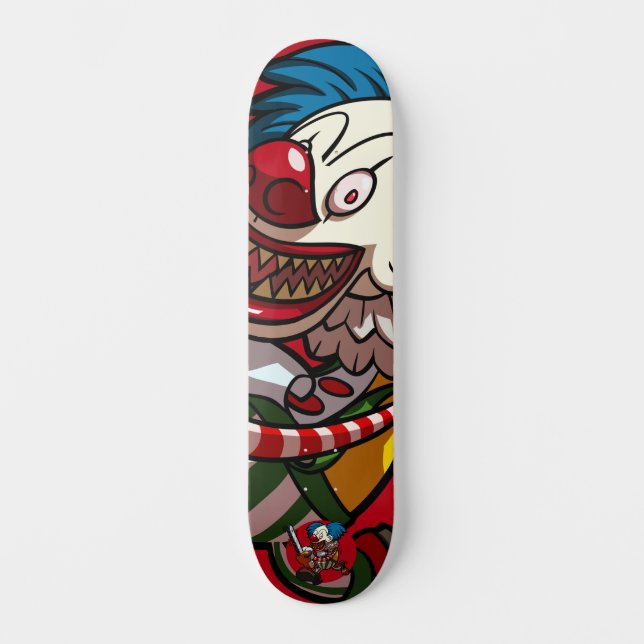 Tecknaden Chainsee Killer Clown Mini Skateboard Bräda 18,5 Cm (Framsida)