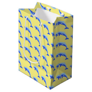 Tecknaden Cheery Blue Jumping Dolphin Ocean