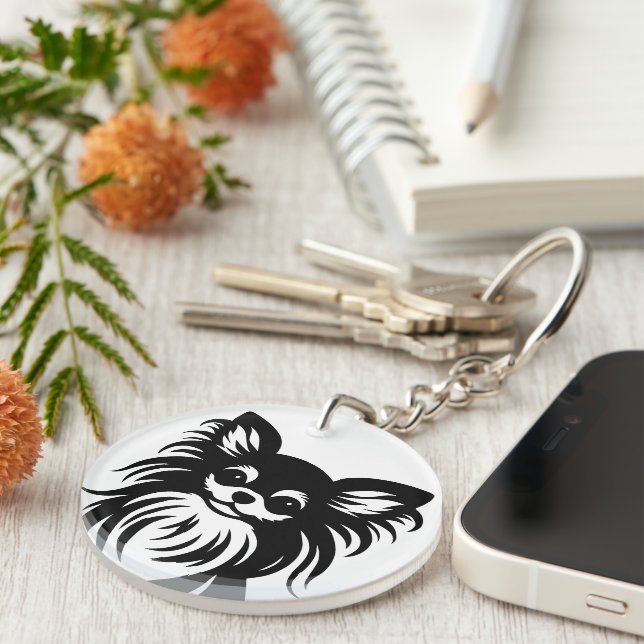 Tecknaden Chihuahua, långfristig, i Cute Long-håra (Högra Framsidan)