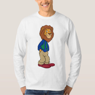 Tecknaden coola Lejon Mascot T-Shirt Design