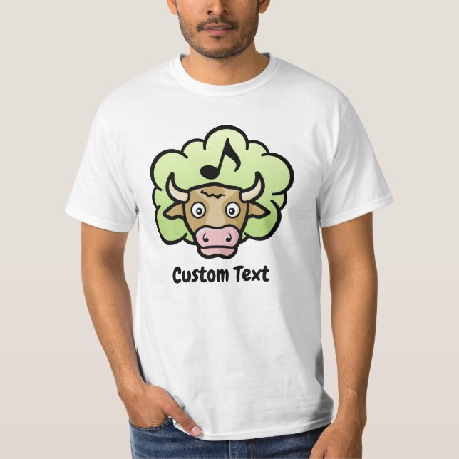 Tecknaden Cow Methane T-Shirt (Framsida)