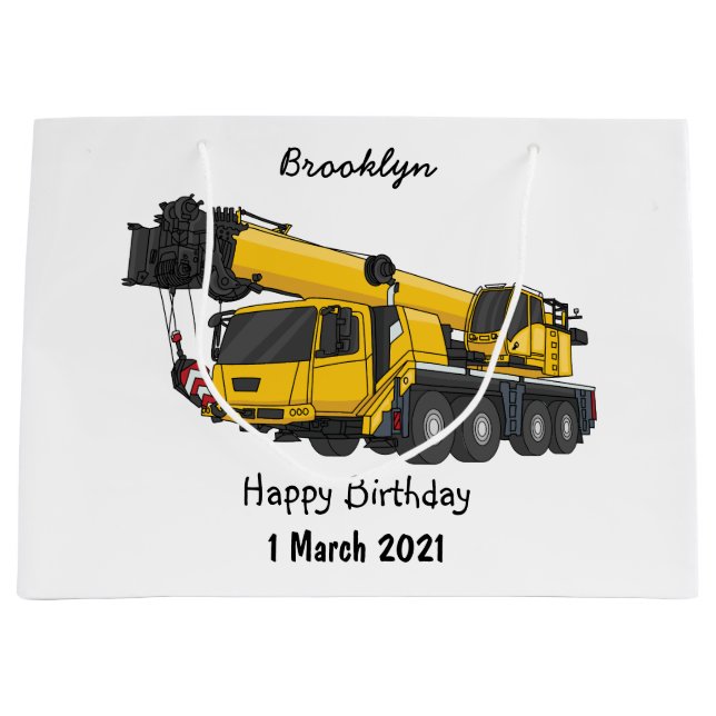 Tecknaden Crane lastbil illustration (Framsidan)