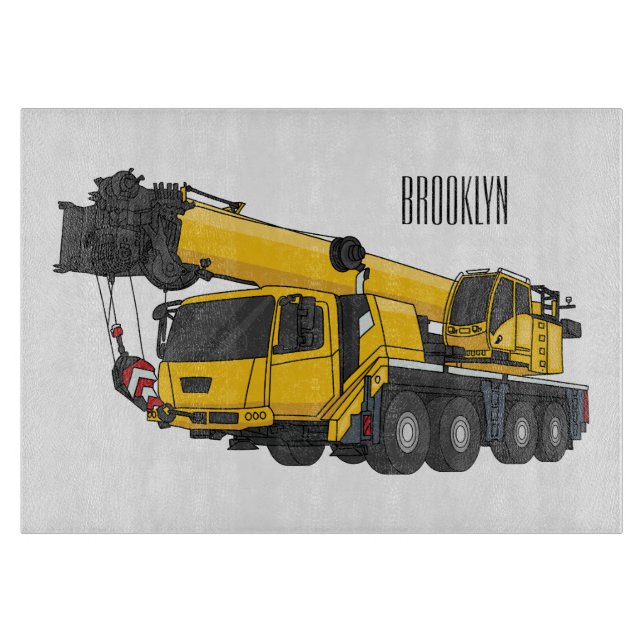 Tecknaden Crane lastbil illustration (Framsidan)