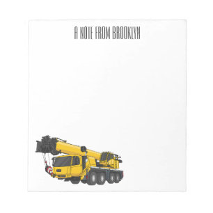 Tecknaden Crane lastbil illustration Anteckningsblock