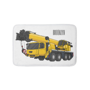 Tecknaden Crane lastbil illustration Badrumsmatta