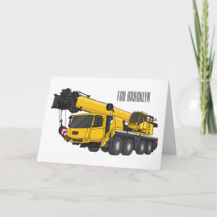 Tecknaden Crane lastbil illustration Kort