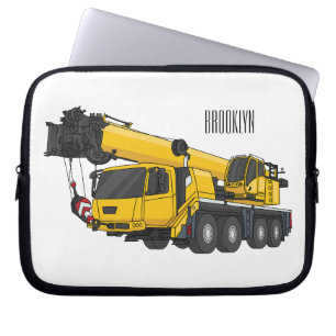 Tecknaden Crane lastbil illustration Laptop Fodral