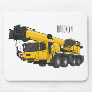 Tecknaden Crane lastbil illustration Musmatta