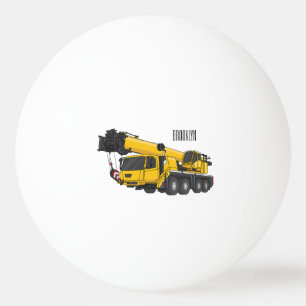 Tecknaden Crane lastbil illustration Pingisboll