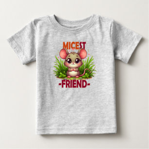 Tecknaden Cute baby Mouse i Micest Friend lustig p T Shirt