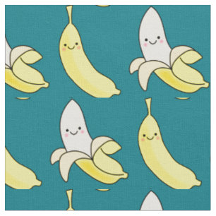 Tecknaden Cute Banana Kawaii Kids Tyg