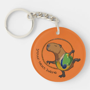 Tecknaden Cute Capybara Rhythmic Gymnastics Ring