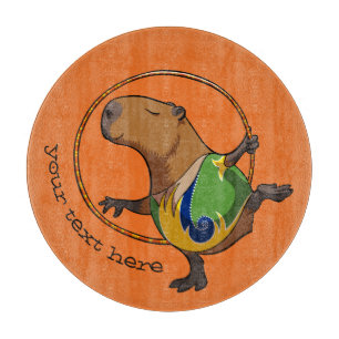 Tecknaden Cute Capybara Rhythmic Gymnastics Ring