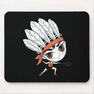 Tecknaden Cute Chibi Badminton Birdie Manga Musmatta